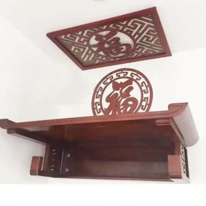 Bàn thờ treo tường gỗ gõ mẫu TT13