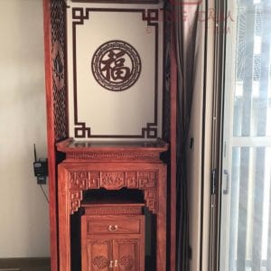 Bàn thờ chung cư gỗ sồi
