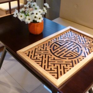 Tấm chống ám khói 41x61cm màu Vàng chữ Thọ