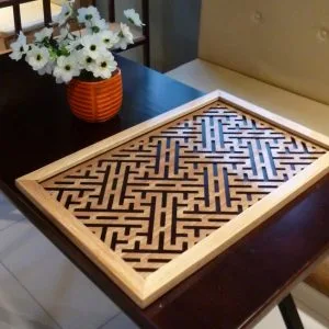 Tấm chống ám khói 41x61cm màu Vàng chữ Vạn