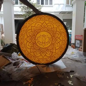 Tranh trúc chỉ mẫu Mandala T7