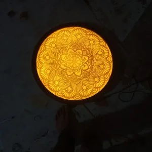 Tranh trúc chỉ mẫu Mandala T4