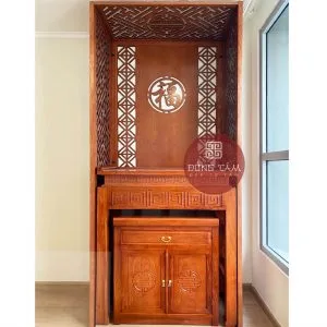 Mẫu bàn thờ chung cư, bàn thờ gia tiên, bàn thờ gỗ B1