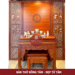 Bàn thờ gỗ hương Đồng Tâm