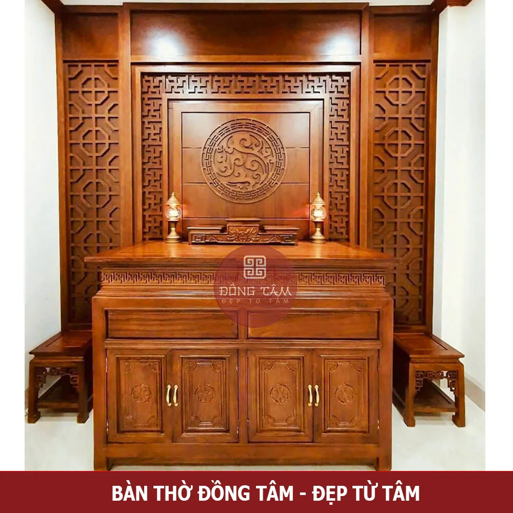 Mẫu bàn thờ đứng và vách cnc