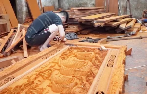 Gỗ làm bàn thờ là gỗ sạch chưa từng qua sử dụng