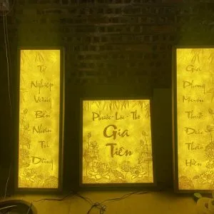 Tranh trúc chỉ  trang trí phòng thờ T21