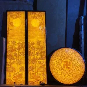 Tranh trúc chỉ trang trí phòng thờ T19