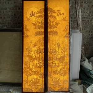 Mẫu tranh trúc chỉ Hoa Sen Tùng T22