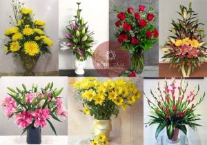 hướng dẫn cách cắm hoa bàn thờ