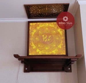 Bàn thờ treo tường gỗ sồi kích thước 610x410