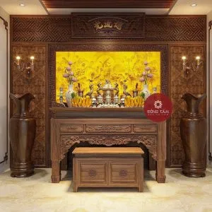 Vách CNC phòng thờ cao cấp VN01