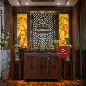 Vách CNC phòng thờ cao cấp VN11