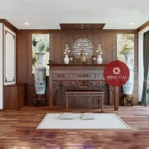 Vách CNC phòng thờ cao cấp VN08