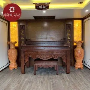 Mẫu án gian thờ 2 tầng gỗ gụ giá rẻ DT08