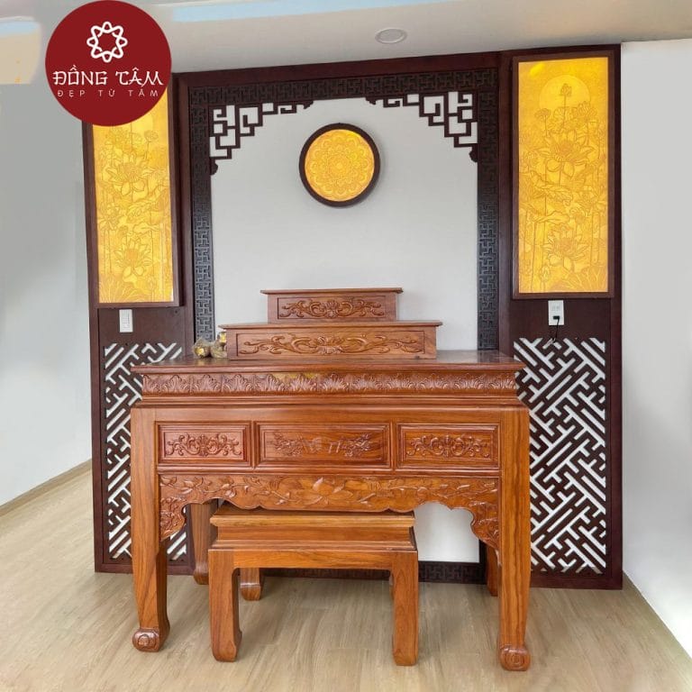 Bàn thờ 2 tầng - Tam cấp - Bàn Thờ Đồng Tâm - Đẹp Từ Tâm
