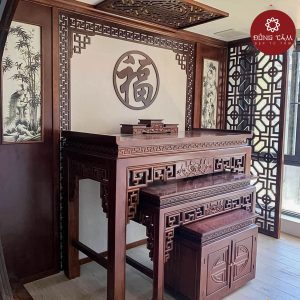 Bàn thờ đứng gỗ gõ cao cấp DT33