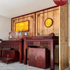 Bàn thờ gỗ gõ đẹp giá rẻ DT27